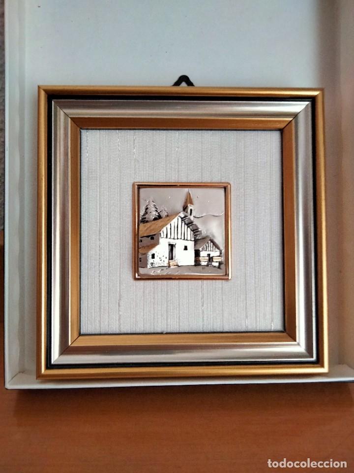 Antig&uuml;edades: CUADRO CON PAISAJE EN RELIEVE DE PLATA - Foto 1