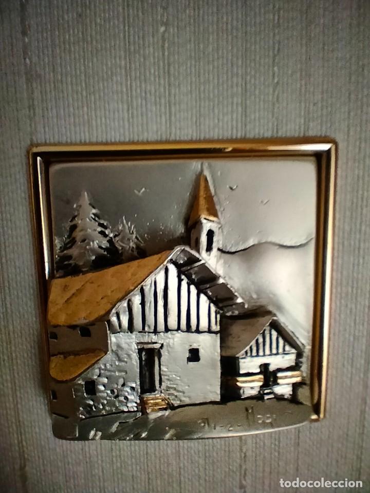 Antig&uuml;edades: CUADRO CON PAISAJE EN RELIEVE DE PLATA - Foto 2