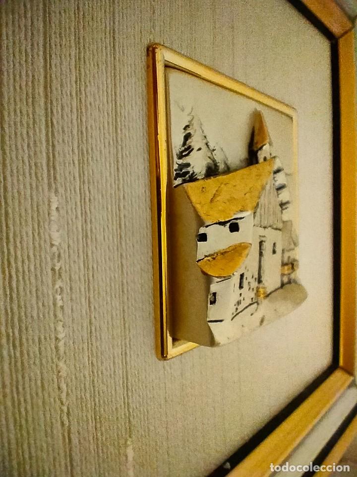 Antig&uuml;edades: CUADRO CON PAISAJE EN RELIEVE DE PLATA - Foto 4