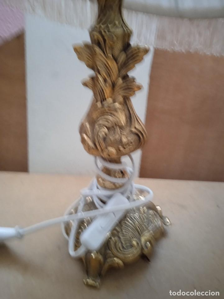 Antig&uuml;edades: Pareja de l&aacute;mparas de bronce antiguas - Foto 3