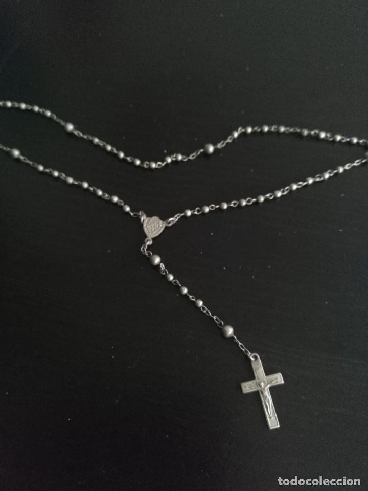 Antig&uuml;edades: rosario peque&ntilde;o de plata - Foto 1