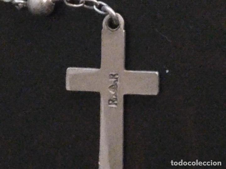 Antig&uuml;edades: rosario peque&ntilde;o de plata - Foto 3