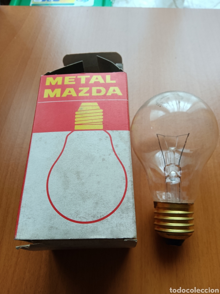 Antig&uuml;edades: ANTIGUA CAJA CON BOMBILLA MAZDA - Foto 1
