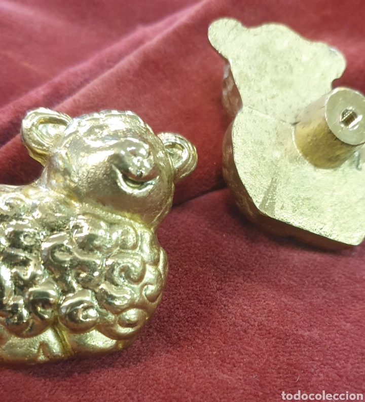 Antig&uuml;edades: Lote 2 tiradores bronce obeja - Foto 2