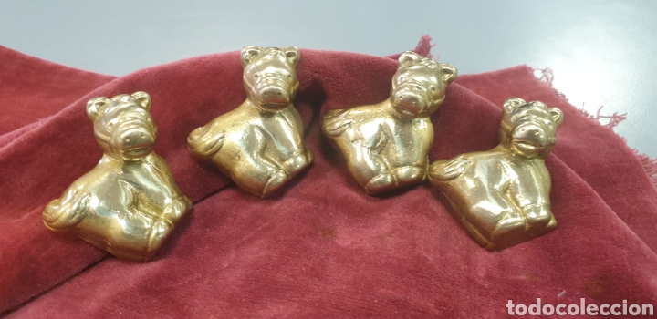 Antiques: Lote 4 tiradores bronce Hipop&oacute;tamo
