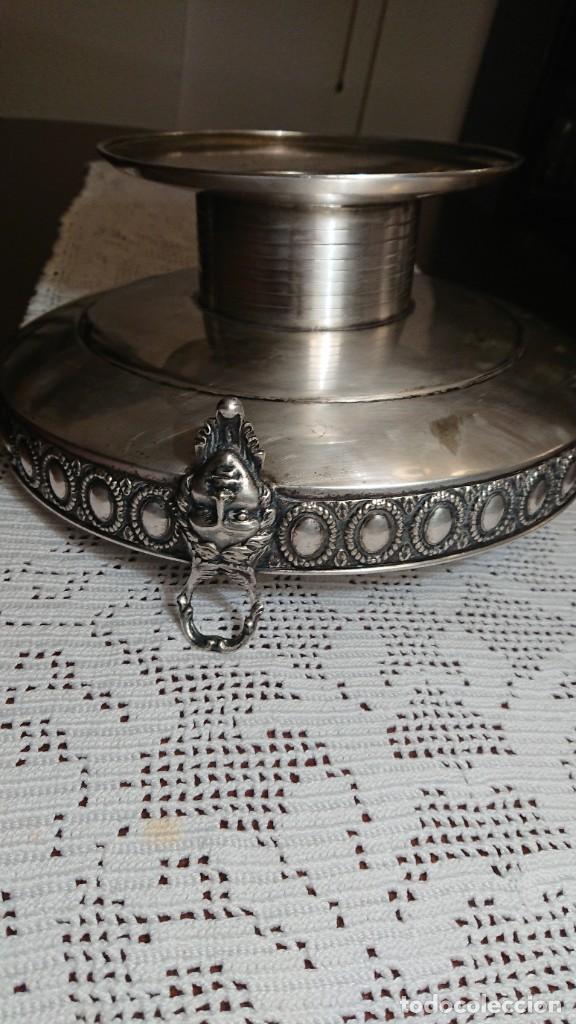 Antig&uuml;edades: GRAN CENTRO DE MESA METAL PLATEADO - Foto 9