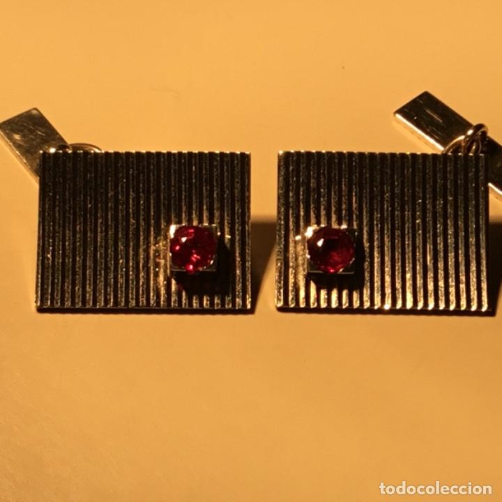 Antig&uuml;edades: Gemelos oro blanco y rub&iacute;s - Foto 5