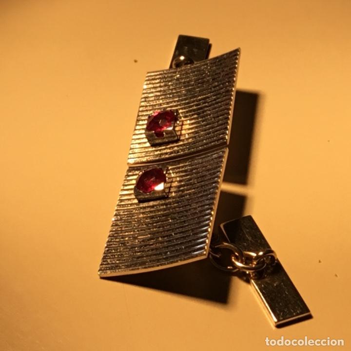 Antig&uuml;edades: Gemelos oro blanco y rub&iacute;s - Foto 8
