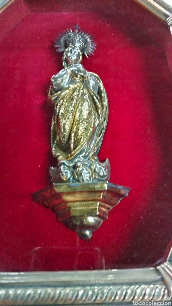 Antig&uuml;edades: RELICARIO PLATEADO VIRGEN - Foto 3