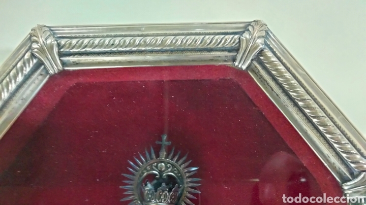 Antig&uuml;edades: RELICARIO PLATEADO VIRGEN - Foto 7