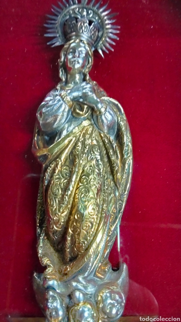 Antig&uuml;edades: RELICARIO PLATEADO VIRGEN - Foto 4