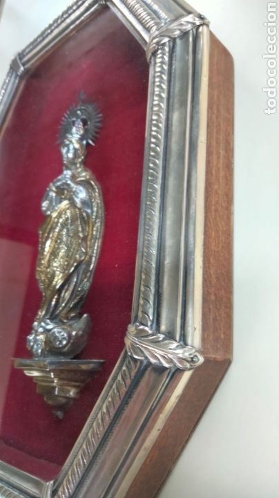 Antig&uuml;edades: RELICARIO PLATEADO VIRGEN - Foto 5