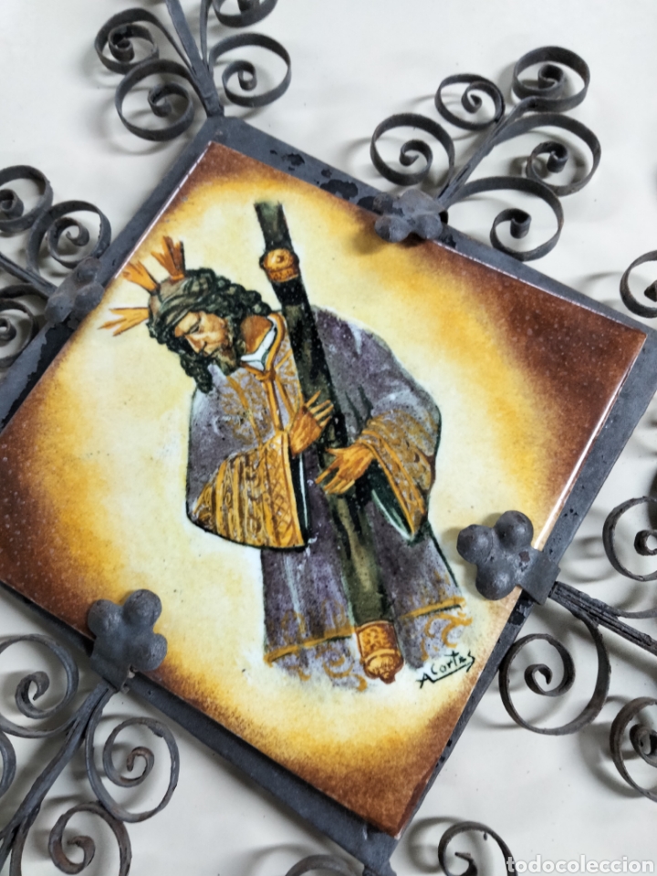 Antig&uuml;edades: PAREJA DE AZULEJOS - Foto 2