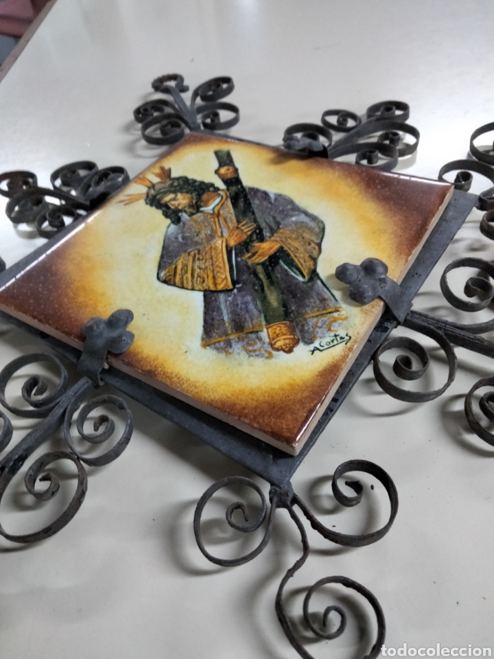 Antig&uuml;edades: PAREJA DE AZULEJOS - Foto 7
