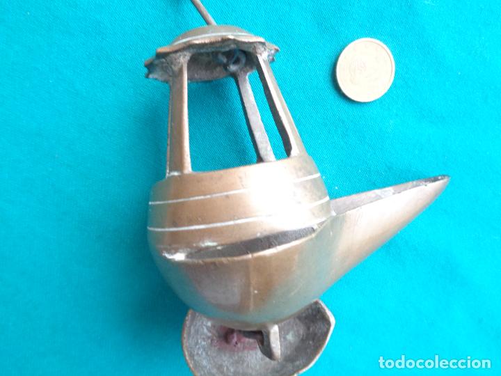 Antig&uuml;edades: ANTIGUA L&Aacute;MPARA CANDIL DE ACEITE - Foto 3