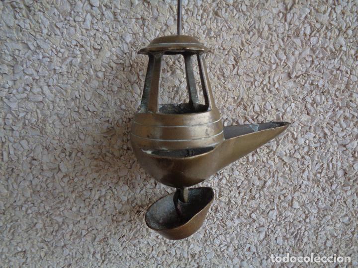 Antig&uuml;edades: ANTIGUA L&Aacute;MPARA CANDIL DE ACEITE - Foto 5