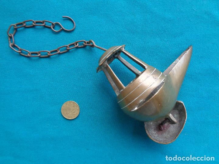 Antig&uuml;edades: ANTIGUA L&Aacute;MPARA CANDIL DE ACEITE - Foto 1