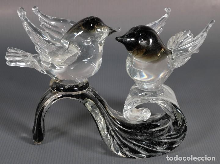 Antig&uuml;edades: Figura de p&aacute;jaros en cristal de murano - Foto 2