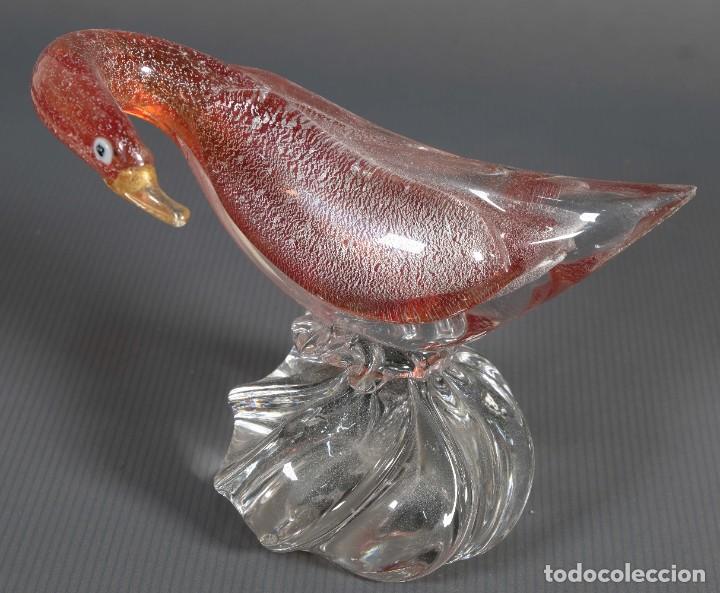 Antig&uuml;edades: Figura de oca en cristal de Murano - Foto 1