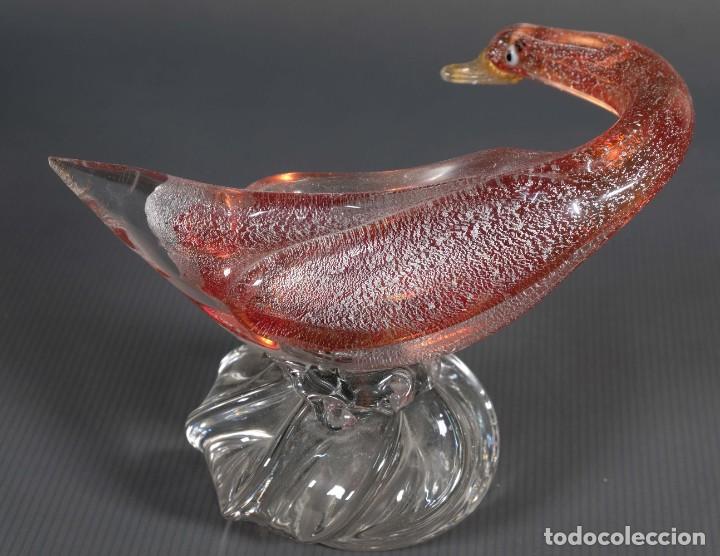 Antig&uuml;edades: Figura de oca en cristal de Murano - Foto 2