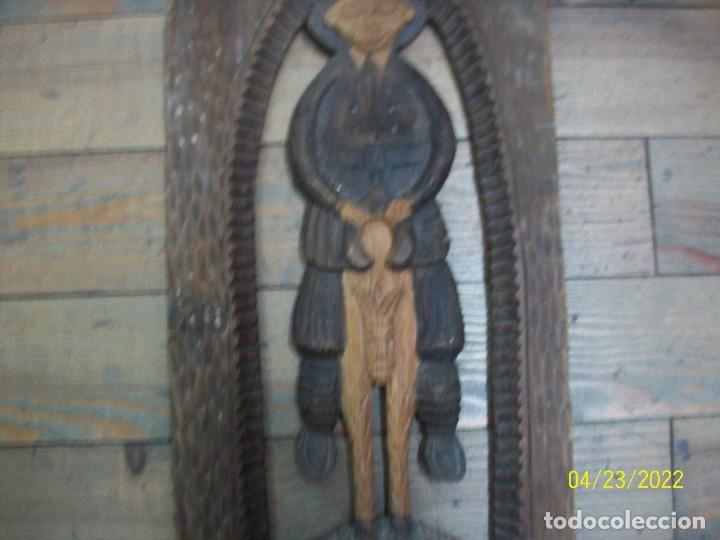 Antig&uuml;edades: ANTIGUA TALLA DE MADERA- JINETE - Foto 3