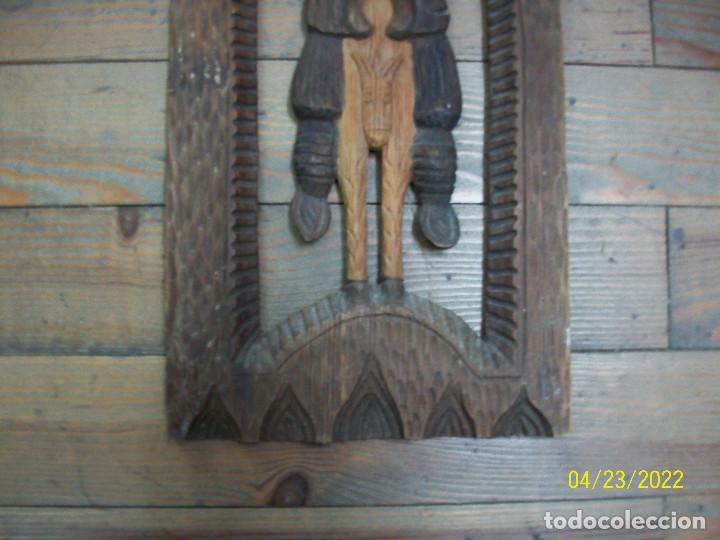 Antig&uuml;edades: ANTIGUA TALLA DE MADERA- JINETE - Foto 4