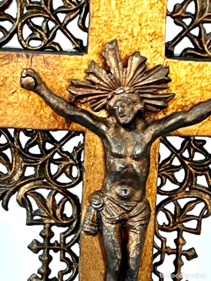 Antig&uuml;edades: CRUZ DE ALTAR FRANCESA - S. XIX - Foto 2