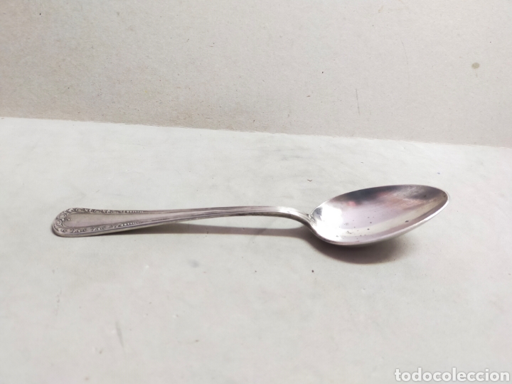 Antig&uuml;edades: CUCHARA SOPERA DE LETAL PLATEADO. 20 CM DE LONGITUD. - Foto 6