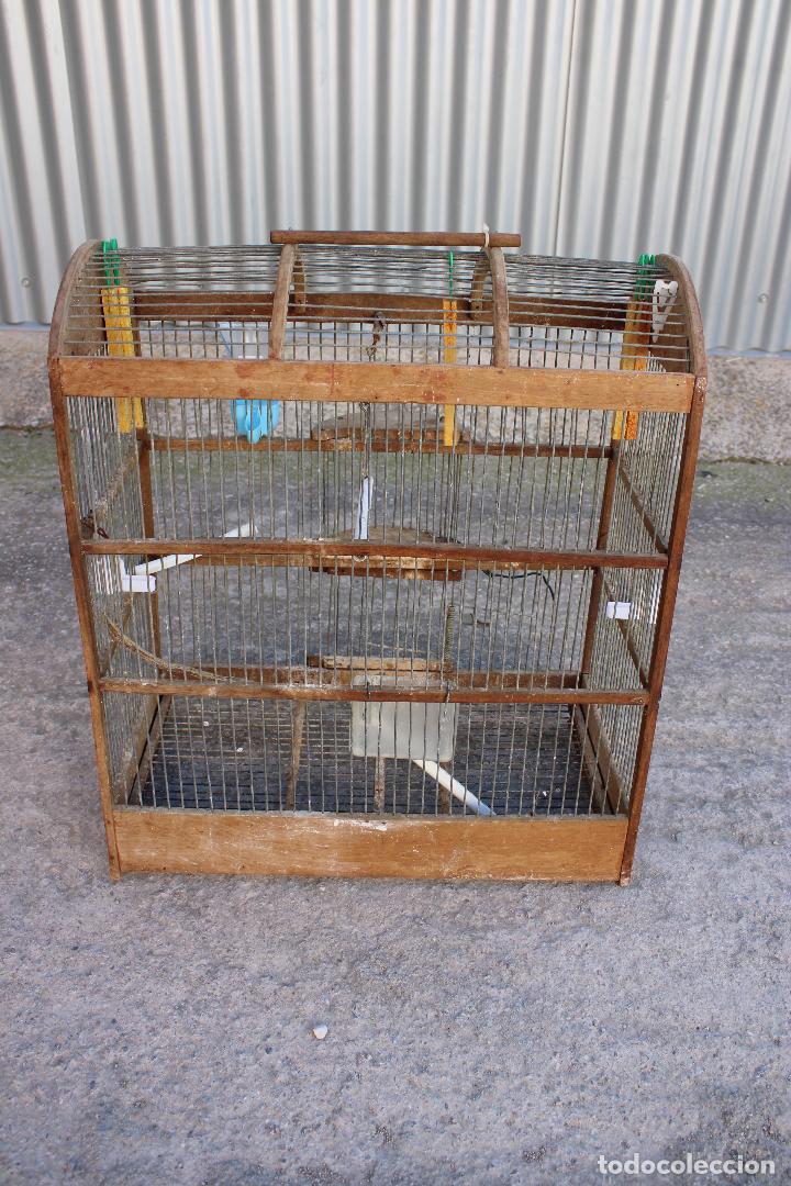 Antig&uuml;edades: jaula de madera y alambres - Foto 3