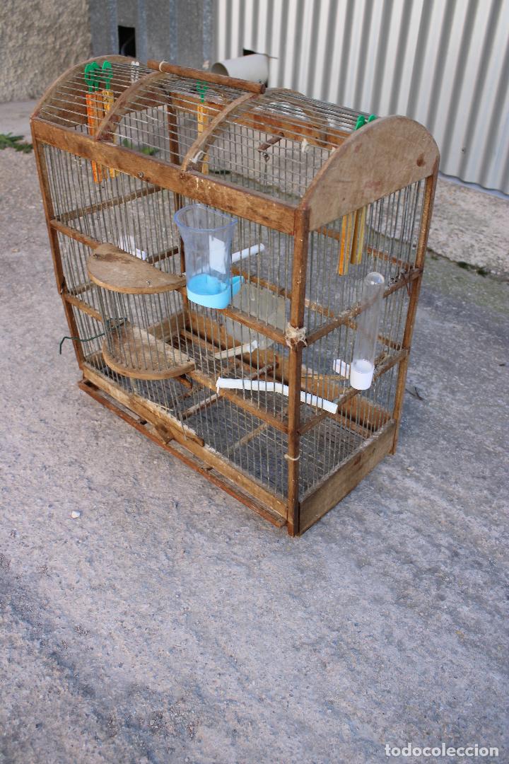 Antig&uuml;edades: jaula de madera y alambres - Foto 5