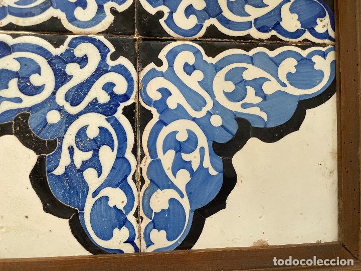 Antig&uuml;edades: Cuadro panel de 4 azulejos antiguos valencianos - Foto 2
