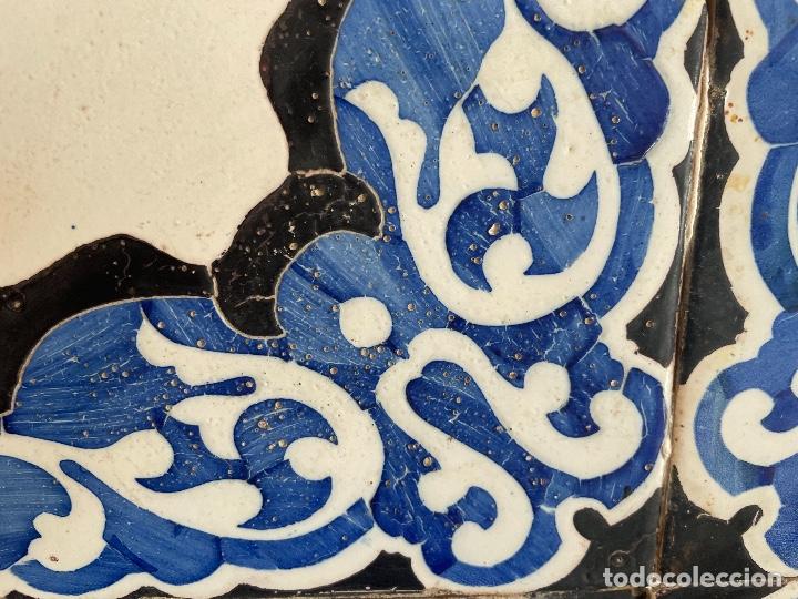 Antig&uuml;edades: Cuadro panel de 4 azulejos antiguos valencianos - Foto 3