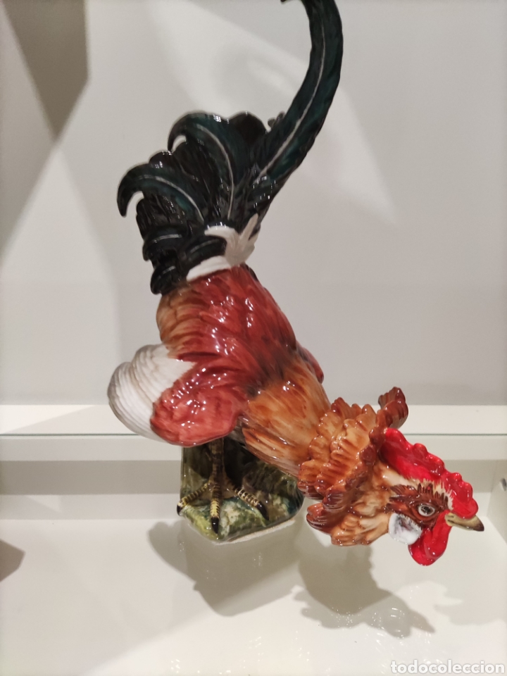 Antig&uuml;edades: Gallo pelea Algora porcelana - Foto 1