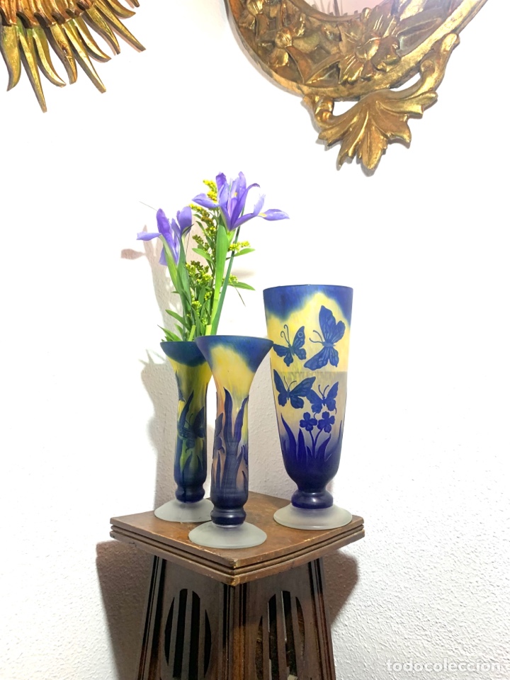 Antiquit&eacute;s: PAREJA DE VIOLETEROS VINTAGE