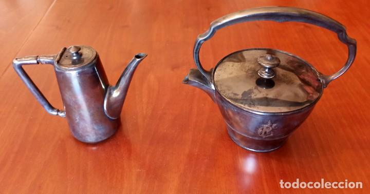 Antig&uuml;edades: Tetera y jarra de leche plata Wiskemann - Foto 1