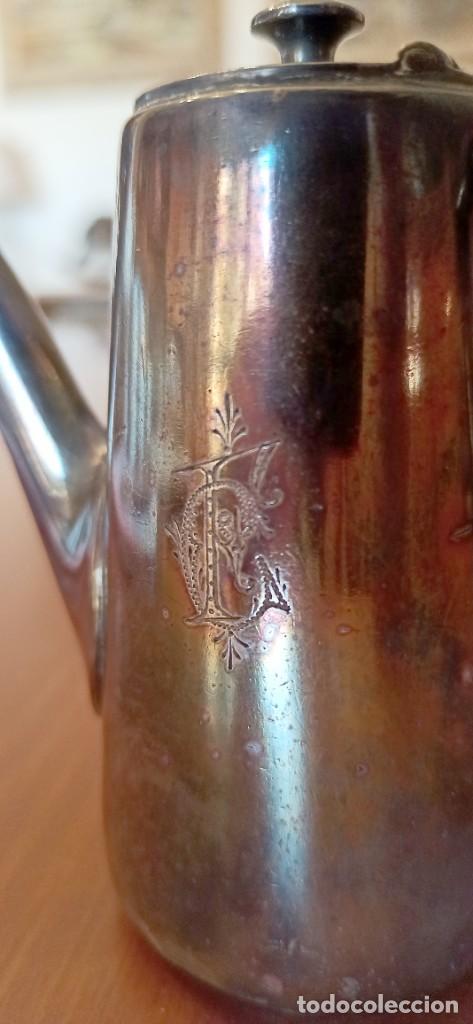 Antig&uuml;edades: Tetera y jarra de leche plata Wiskemann - Foto 8