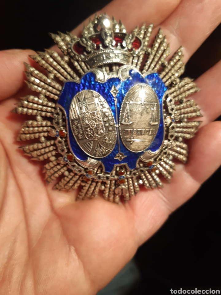 Antig&uuml;edades: Insignia de magistrado en plata epoca Alfonso 13