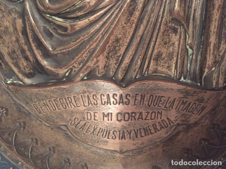 Antig&uuml;edades: Placa grande de Sagrado Coraz&oacute;n - Foto 5