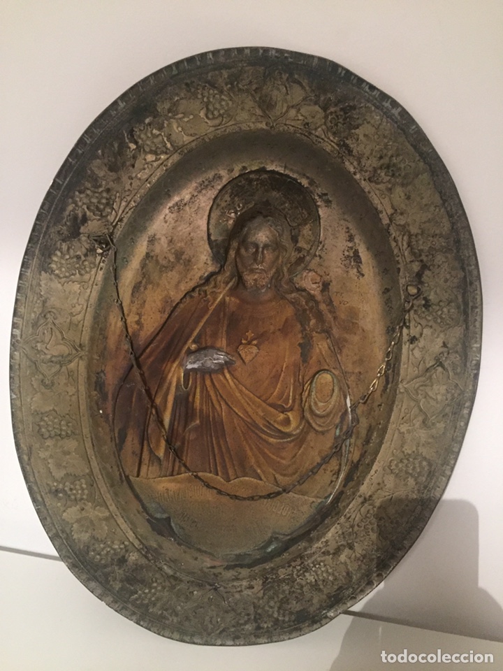 Antig&uuml;edades: Placa grande de Sagrado Coraz&oacute;n - Foto 7