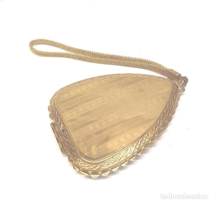 Antig&uuml;edades: Polvera con Espejo de Bronce S XIX. Med. 8 cm - Foto 5