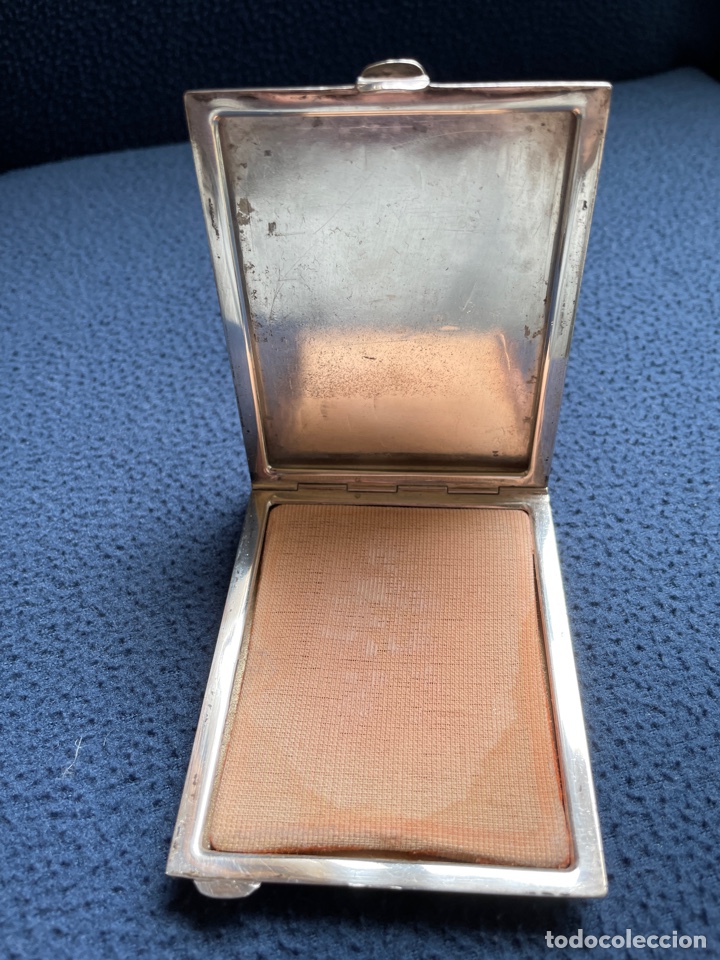 Antig&uuml;edades: Polvera de plata siglo XIX - Foto 1