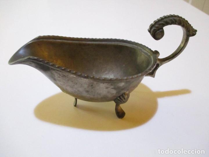 Antig&uuml;edades: SALSERA ANTIGUA DE BRONCE - Foto 1