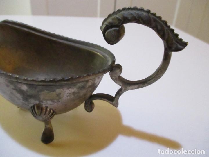 Antig&uuml;edades: SALSERA ANTIGUA DE BRONCE - Foto 2