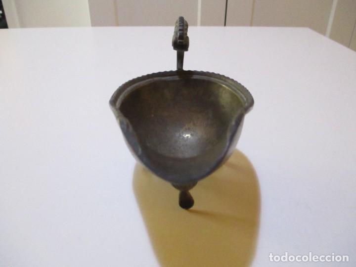 Antig&uuml;edades: SALSERA ANTIGUA DE BRONCE - Foto 4