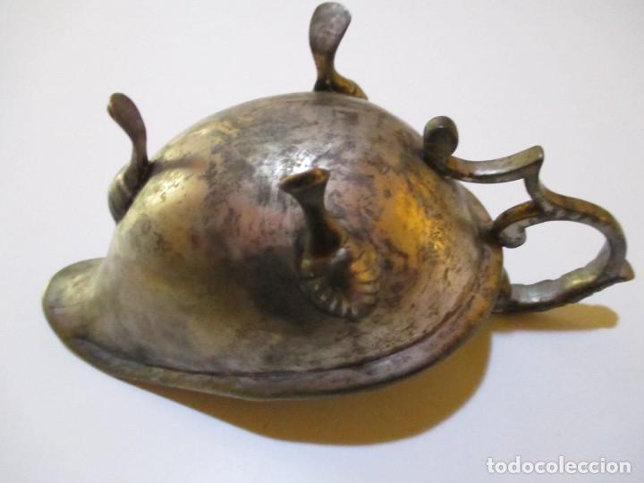 Antig&uuml;edades: SALSERA ANTIGUA DE BRONCE - Foto 5