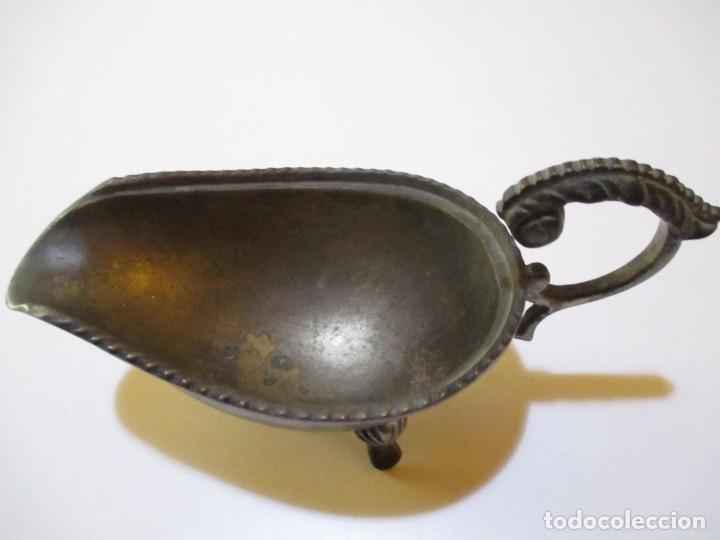 Antig&uuml;edades: SALSERA ANTIGUA DE BRONCE - Foto 6
