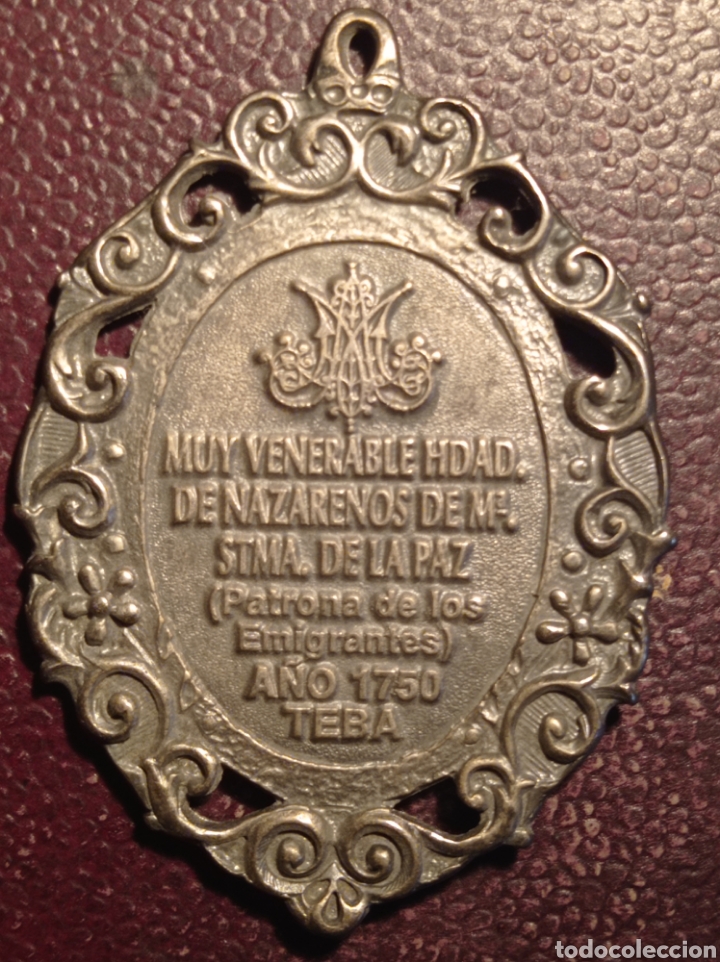 Antig&uuml;edades: MEDALLA HERMANDAD DE LA PAZ TEBA - Foto 2