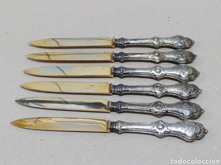 Antig&uuml;edades: 6 cuchillos antiguos - 20cm - Foto 3