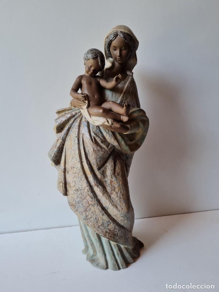 Antig&uuml;edades: LLADRO Maternidad con ni&ntilde;o GRES(76 cms) - Foto 1