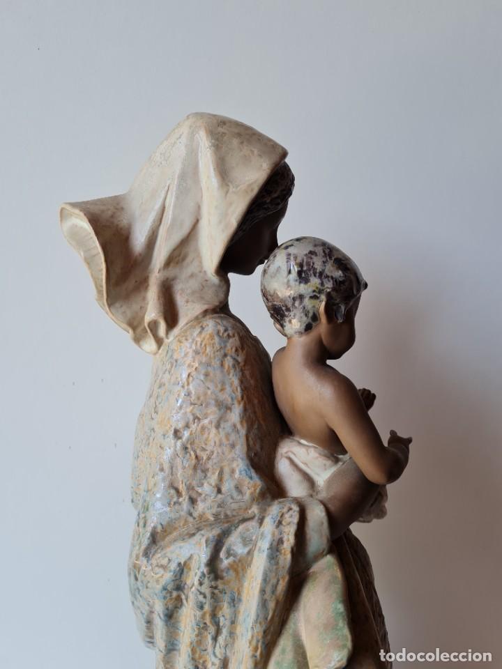 Antig&uuml;edades: LLADRO Maternidad con ni&ntilde;o GRES(76 cms) - Foto 10